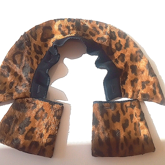 LEOPARD SKIN SHORT FUR COLLAR & CUFFS FULLY LINED. - Picture 5 of 6